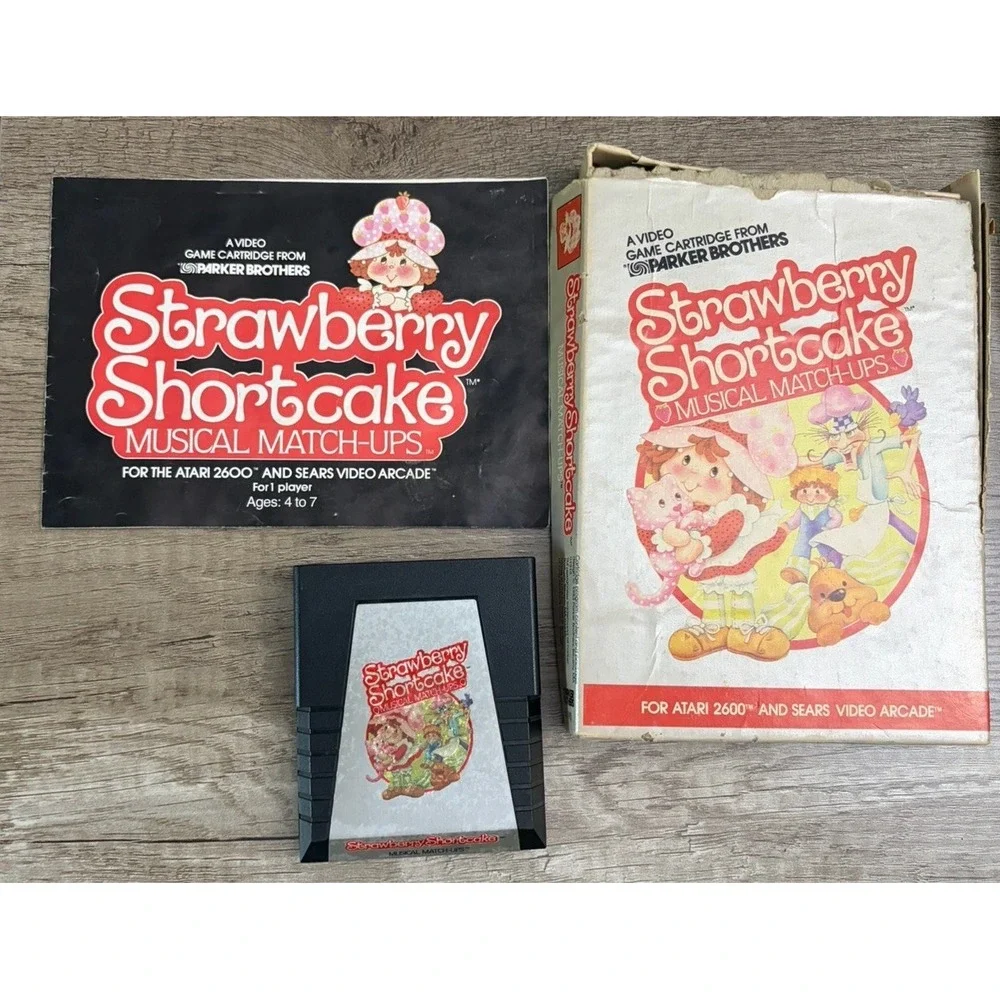 Vintage Atari 2600 - Strawberry Shortcake Musical Matchups Game Parker Bros 1983